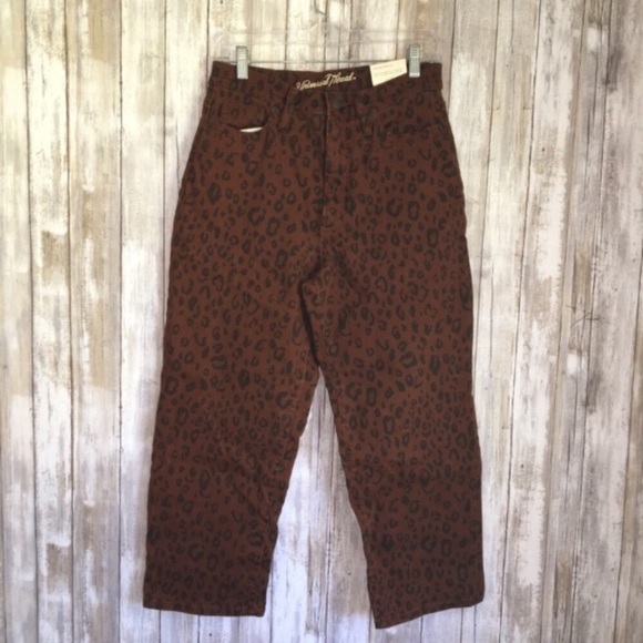 Universal Thread Vintage Stretch Leopard Straight Leg Pants - Picture 2 of 7